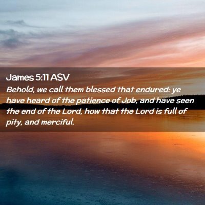 Picture 02 - James 5:11 ASV - Behold, we call them blessed that endured: ye - Bible Verse Picture