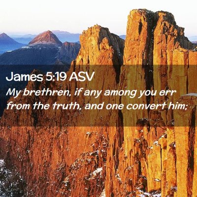 Picture 02 - James 5:19 ASV - My brethren, if any among you err from the truth, - Bible Verse Picture