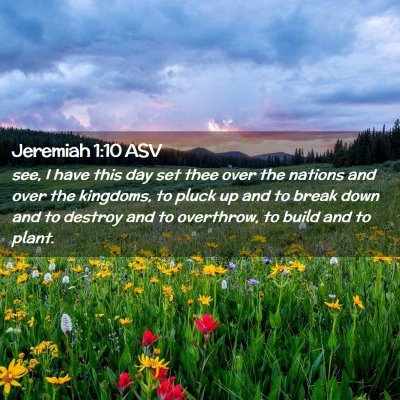 Picture 02 - Jeremiah 1:10 ASV - see, I have this day set thee over the nations - Bible Verse Picture