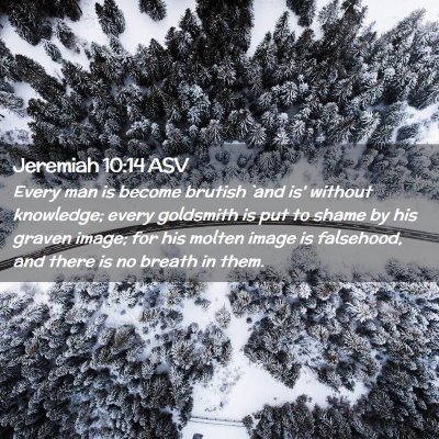 Picture 02 - Jeremiah 10:14 ASV - Every man is become brutish `and is' without - Bible Verse Picture