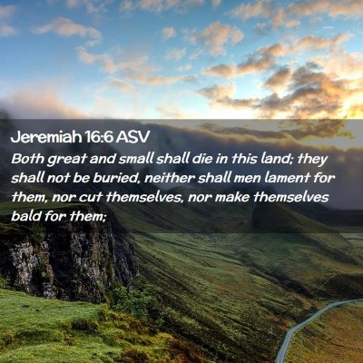 Picture 02 - Jeremiah 16:6 ASV - Both great and small shall die in this land; they - Bible Verse Picture