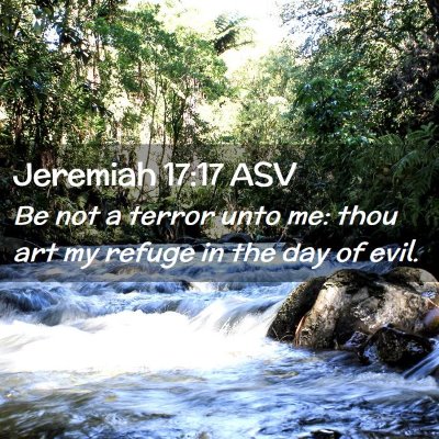 Picture 02 - Jeremiah 17:17 ASV - Be not a terror unto me: thou art my refuge in - Bible Verse Picture