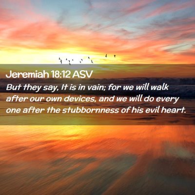 Picture 02 - Jeremiah 18:12 ASV - But they say, It is in vain; for we will walk - Bible Verse Picture