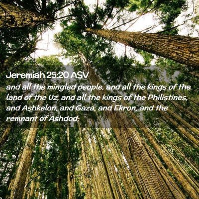 Picture 02 - Jeremiah 25:20 ASV - and all the mingled people, and all the kings of - Bible Verse Picture
