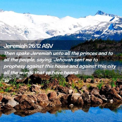 Picture 02 - Jeremiah 26:12 ASV - Then spake Jeremiah unto all the princes and to - Bible Verse Picture