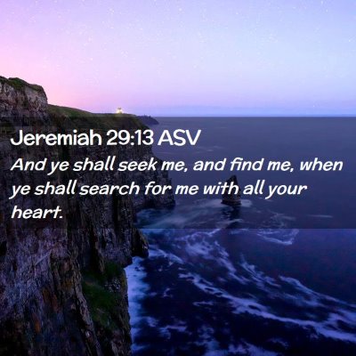 Picture 02 - Jeremiah 29:13 ASV - And ye shall seek me, and find me, when ye shall - Bible Verse Picture