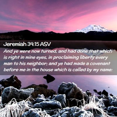 Picture 02 - Jeremiah 34:15 ASV - And ye were now turned, and had done that which - Bible Verse Picture