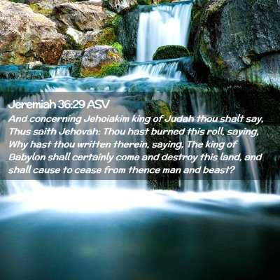 Picture 02 - Jeremiah 36:29 ASV - And concerning Jehoiakim king of Judah thou shalt - Bible Verse Picture