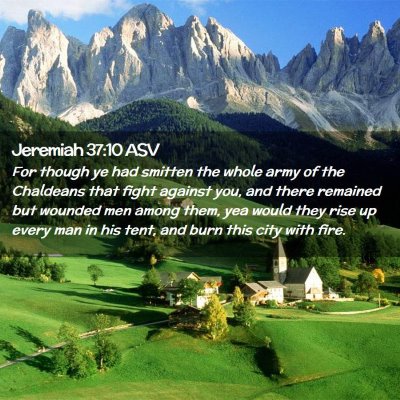 Picture 02 - Jeremiah 37:10 ASV - For though ye had smitten the whole army of the - Bible Verse Picture