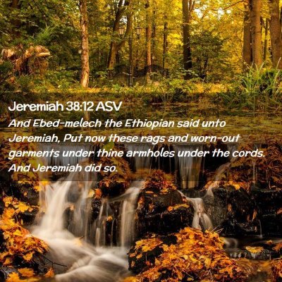 Picture 02 - Jeremiah 38:12 ASV - And Ebed-melech the Ethiopian said unto Jeremiah, - Bible Verse Picture