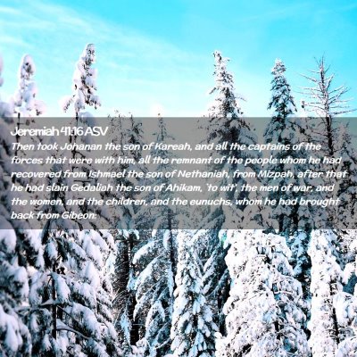 Picture 02 - Jeremiah 41:16 ASV - Then took Johanan the son of Kareah, and all the - Bible Verse Picture