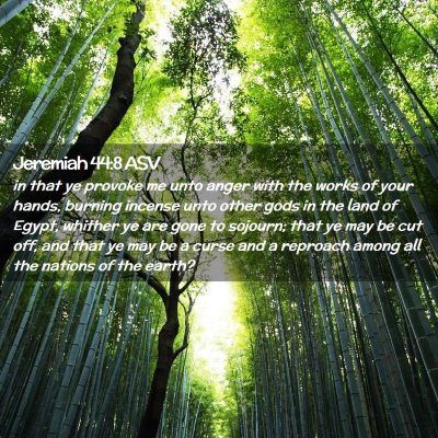 Picture 02 - Jeremiah 44:8 ASV - in that ye provoke me unto anger with the works - Bible Verse Picture