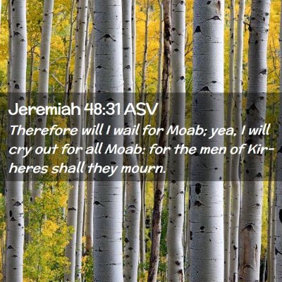 Picture 02 - Jeremiah 48:31 ASV - Therefore will I wail for Moab; yea, I will cry - Bible Verse Picture