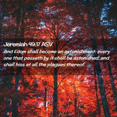 Picture 02 - Jeremiah 49:17 ASV - And Edom shall become an astonishment: every one - Bible Verse Picture