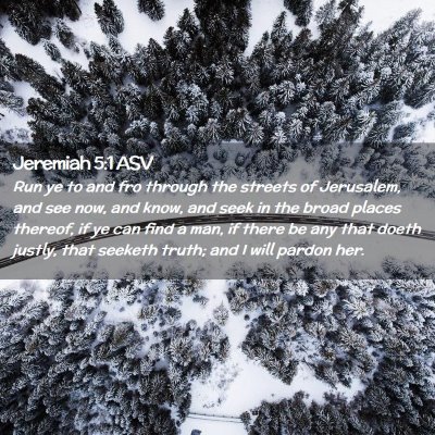 Picture 02 - Jeremiah 5:1 ASV - Run ye to and fro through the streets of - Bible Verse Picture