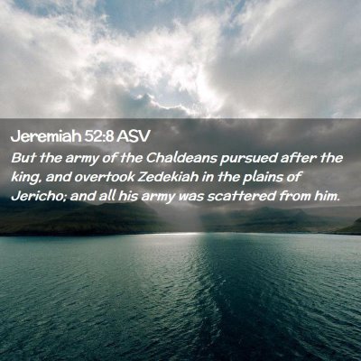 Picture 02 - Jeremiah 52:8 ASV - But the army of the Chaldeans pursued after the - Bible Verse Picture