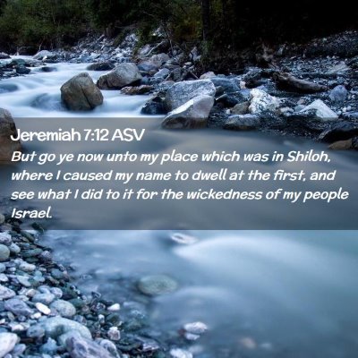 Picture 02 - Jeremiah 7:12 ASV - But go ye now unto my place which was in Shiloh, - Bible Verse Picture