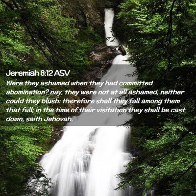 Picture 02 - Jeremiah 8:12 ASV - Were they ashamed when they had committed - Bible Verse Picture