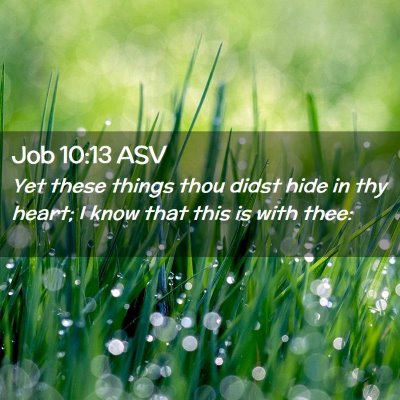 Picture 02 - Job 10:13 ASV - Yet these things thou didst hide in thy heart; I - Bible Verse Picture