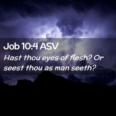 Picture 02 - Job 10:4 ASV - Hast thou eyes of flesh? Or seest thou as man - Bible Verse Picture