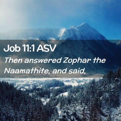 Picture 02 - Job 11:1 ASV - Then answered Zophar the Naamathite, and - Bible Verse Picture