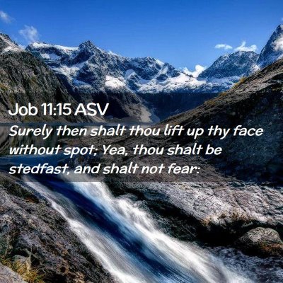 Picture 02 - Job 11:15 ASV - Surely then shalt thou lift up thy face without - Bible Verse Picture