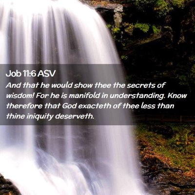 Picture 02 - Job 11:6 ASV - And that he would show thee the secrets of - Bible Verse Picture