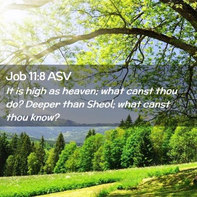 Picture 02 - Job 11:8 ASV - It is high as heaven; what canst thou do? Deeper - Bible Verse Picture