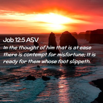 Picture 02 - Job 12:5 ASV - In the thought of him that is at ease there is - Bible Verse Picture
