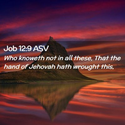 Picture 02 - Job 12:9 ASV - Who knoweth not in all these, That the hand of - Bible Verse Picture