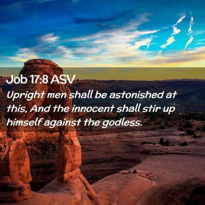 Picture 02 - Job 17:8 ASV - Upright men shall be astonished at this, And the - Bible Verse Picture