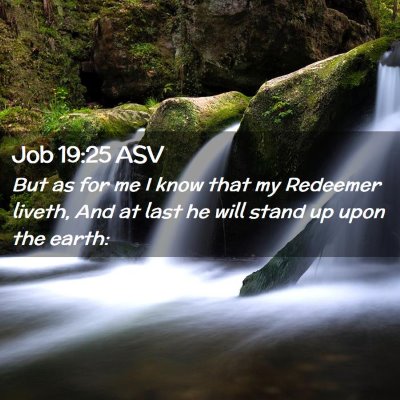 Picture 02 - Job 19:25 ASV - But as for me I know that my Redeemer liveth, And - Bible Verse Picture