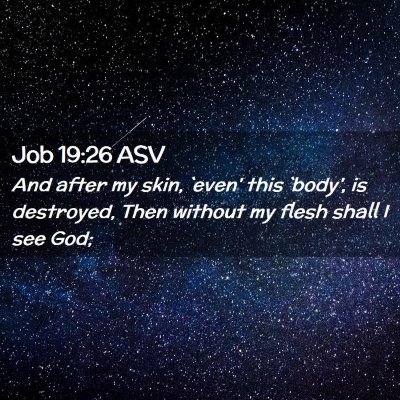 Picture 02 - Job 19:26 ASV - And after my skin, `even' this `body', is - Bible Verse Picture