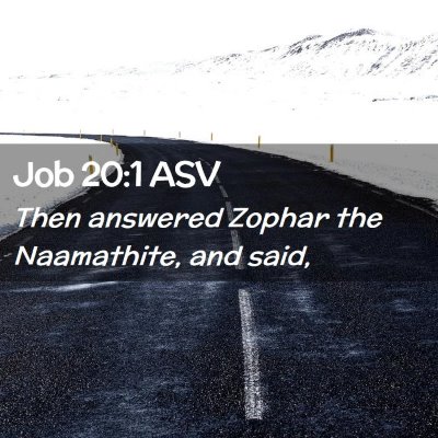 Picture 02 - Job 20:1 ASV - Then answered Zophar the Naamathite, and - Bible Verse Picture