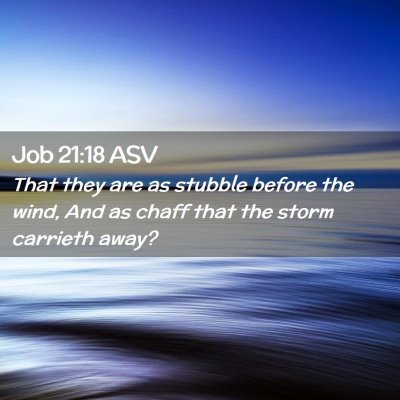 Picture 02 - Job 21:18 ASV - That they are as stubble before the wind, And as - Bible Verse Picture