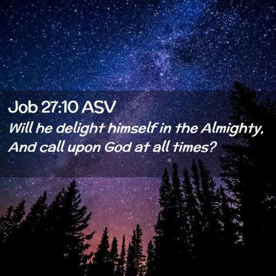 Picture 02 - Job 27:10 ASV - Will he delight himself in the Almighty, And call - Bible Verse Picture