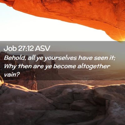 Picture 02 - Job 27:12 ASV - Behold, all ye yourselves have seen it; Why then - Bible Verse Picture
