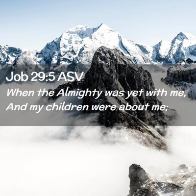 Picture 02 - Job 29:5 ASV - When the Almighty was yet with me, And my - Bible Verse Picture