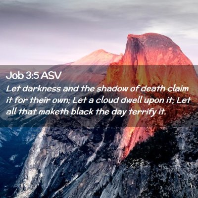 Picture 02 - Job 3:5 ASV - Let darkness and the shadow of death claim it for - Bible Verse Picture