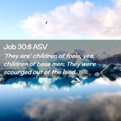 Picture 02 - Job 30:8 ASV - `They are' children of fools, yea, children of - Bible Verse Picture
