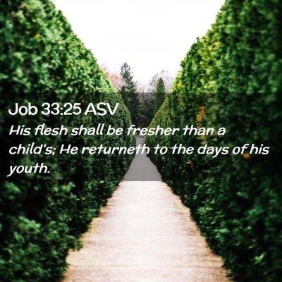 Picture 02 - Job 33:25 ASV - His flesh shall be fresher than a child's; He - Bible Verse Picture