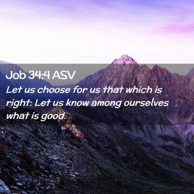 Picture 02 - Job 34:4 ASV - Let us choose for us that which is right: Let us - Bible Verse Picture