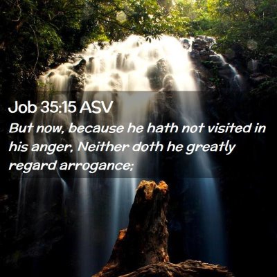 Picture 02 - Job 35:15 ASV - But now, because he hath not visited in his - Bible Verse Picture