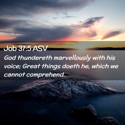 Picture 02 - Job 37:5 ASV - God thundereth marvellously with his voice; Great - Bible Verse Picture