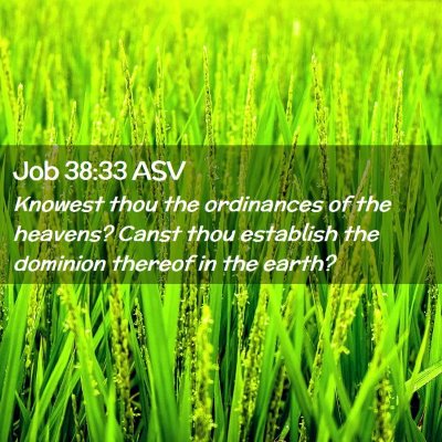 Picture 02 - Job 38:33 ASV - Knowest thou the ordinances of the heavens? Canst - Bible Verse Picture