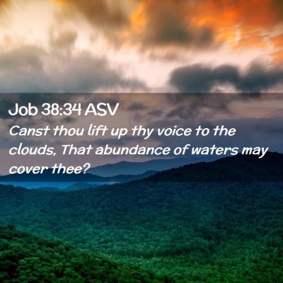 Picture 02 - Job 38:34 ASV - Canst thou lift up thy voice to the clouds, That - Bible Verse Picture