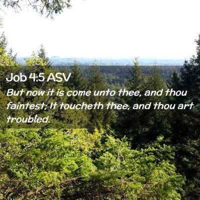 Picture 02 - Job 4:5 ASV - But now it is come unto thee, and thou faintest; - Bible Verse Picture