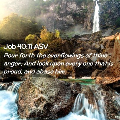 Picture 02 - Job 40:11 ASV - Pour forth the overflowings of thine anger; And - Bible Verse Picture