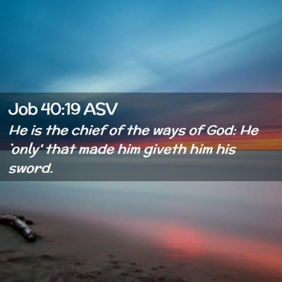 Picture 02 - Job 40:19 ASV - He is the chief of the ways of God: He `only' - Bible Verse Picture