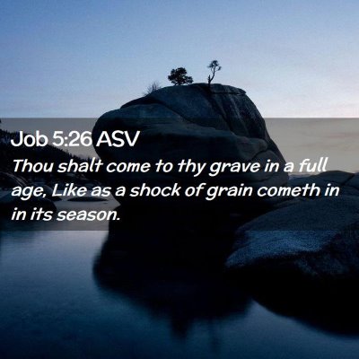 Picture 02 - Job 5:26 ASV - Thou shalt come to thy grave in a full age, Like - Bible Verse Picture
